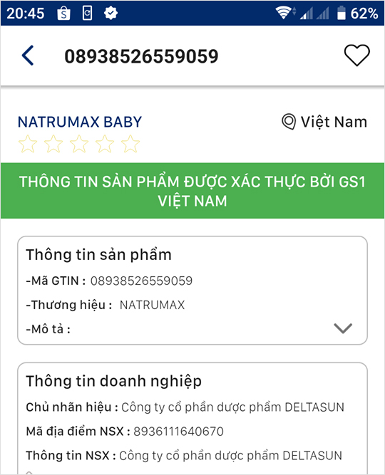 mã vạch sữa non Natrumax