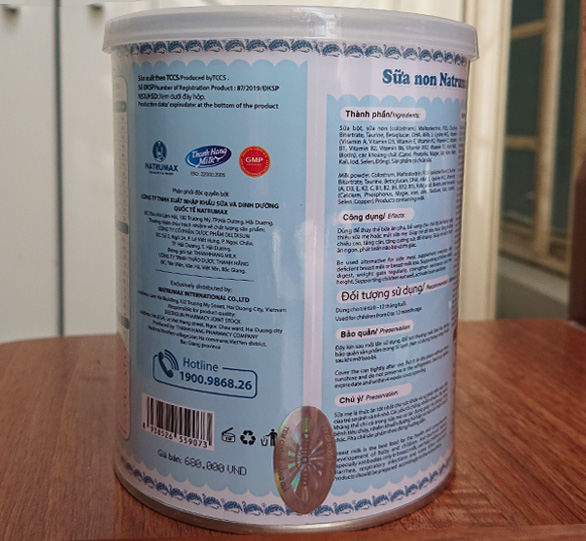 nhận biết sữa non natrumax